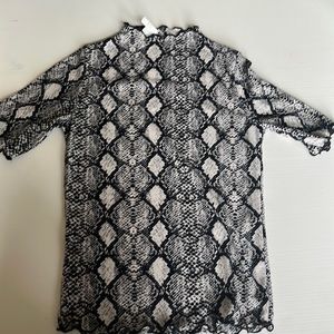 Snakeskin High Neck Top
